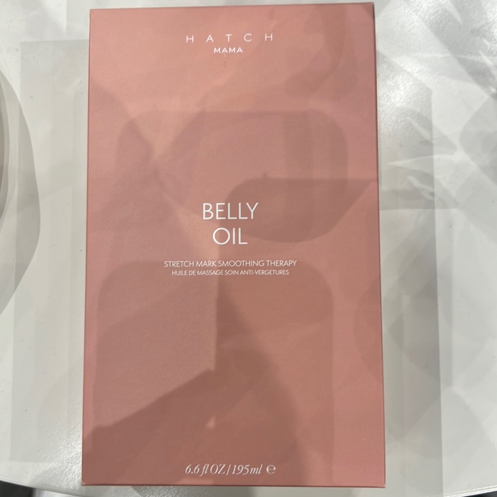 HATCH MAMA BELLY OIL Stretch Mark Smoothing Therapy 6.6oz